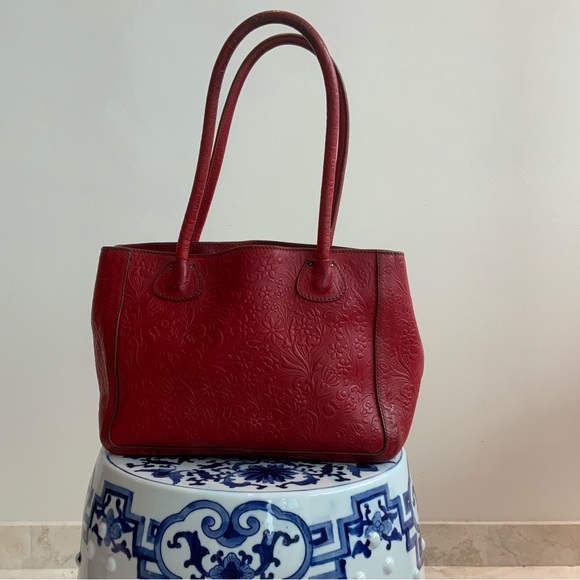 MIUMIU Fun Embossed Red Leather Purse - Picture 4 of 11